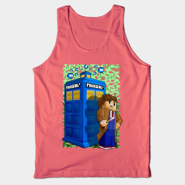 10th Doctor in 8 bit world Tank Top by Dezigner007